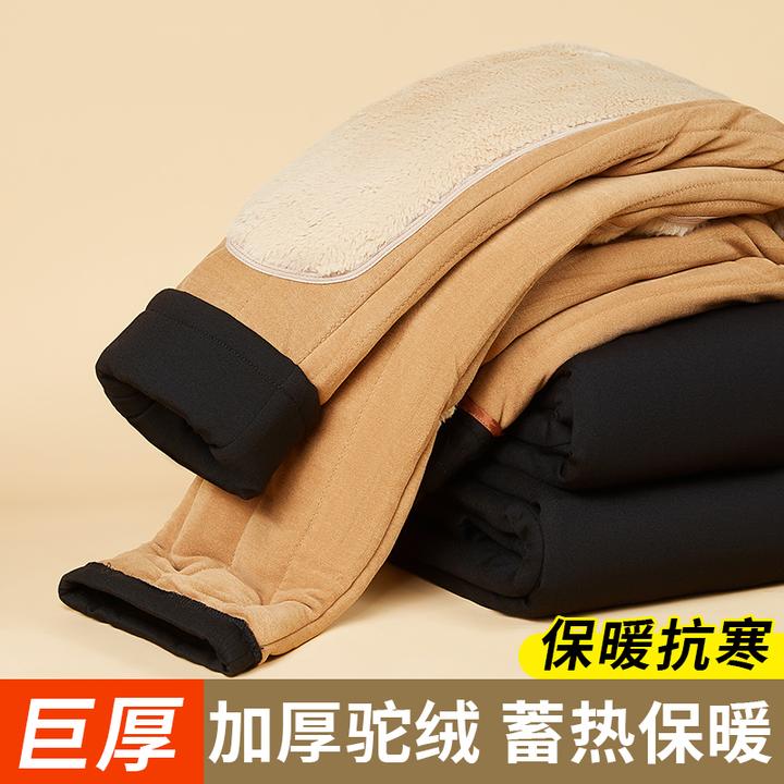 驼绒棉裤男士加绒加厚保暖裤冬季爸爸装外穿防寒中老年裤子