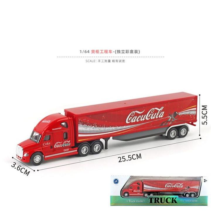 1：64合金汽车模型集装箱货柜运输卡车工程车拖挂车玩具车手办摆件