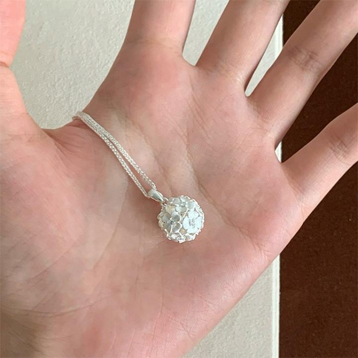 9999银花球项链锁骨链个性高级感创意时尚气质精致简约设计师饰品