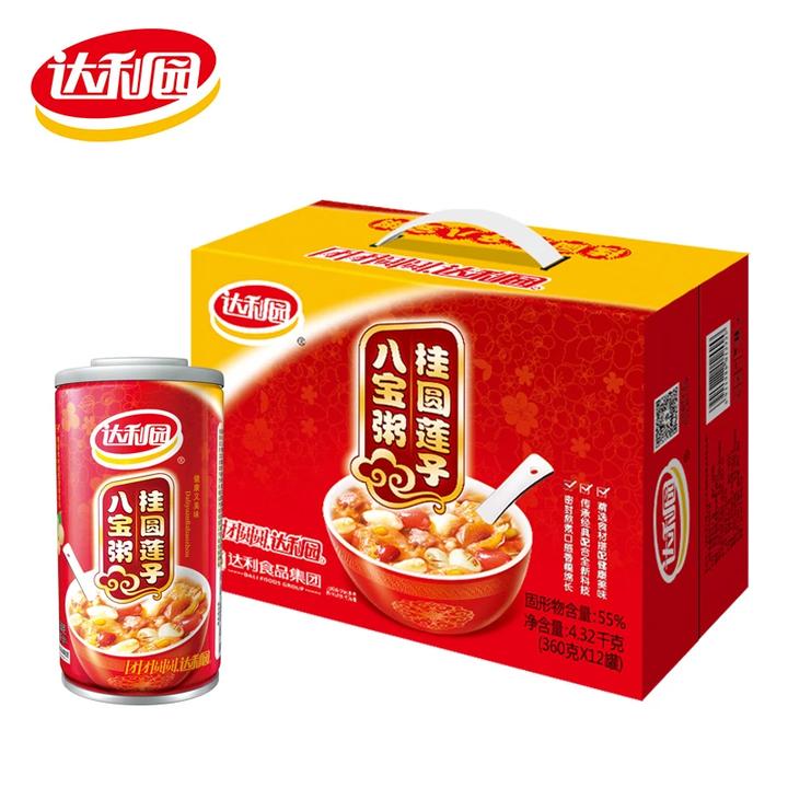达利园桂圆莲子八宝粥360g*12罐整箱速食即食出游野餐夜宵