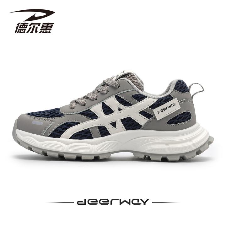 德尔惠女鞋厚底老爹鞋女款2025秋季新款增高复古百搭休闲运动鞋女