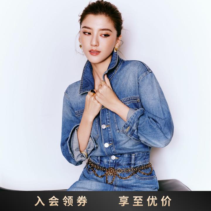 【吴千语同款】ANN ANDELMAN 25秋季纽扣长袖牛仔连衣裙开衩牛仔裙