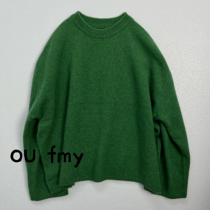 FY028冬季新款圆领纯色定制宽松长袖设计师款多巴胺绵羊毛毛衣