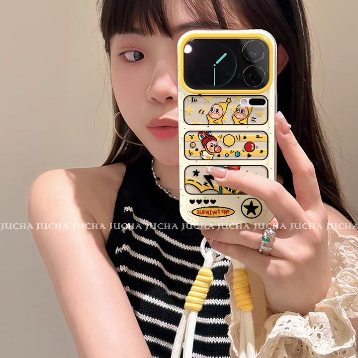 适用空格星星人小米17pro手机壳带挂绳xiaomi15不撞款14防摔13轻