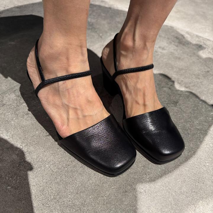 COCOLINDA| "复古时装“ 羊皮粗跟时髦玛丽珍包头奶奶鞋（5cm）X2840