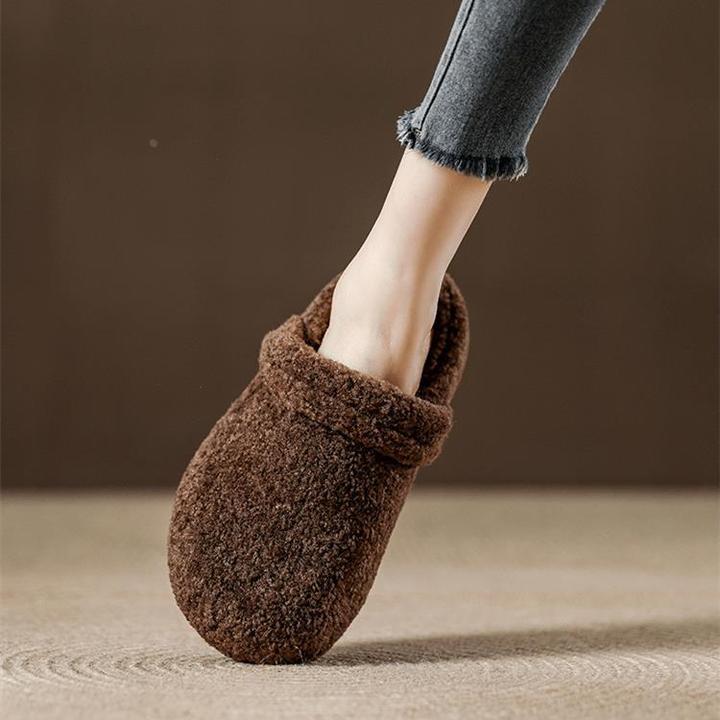 西班牙小众品牌cufk冬季加绒防滑拖鞋女款外穿高级感时尚洋气