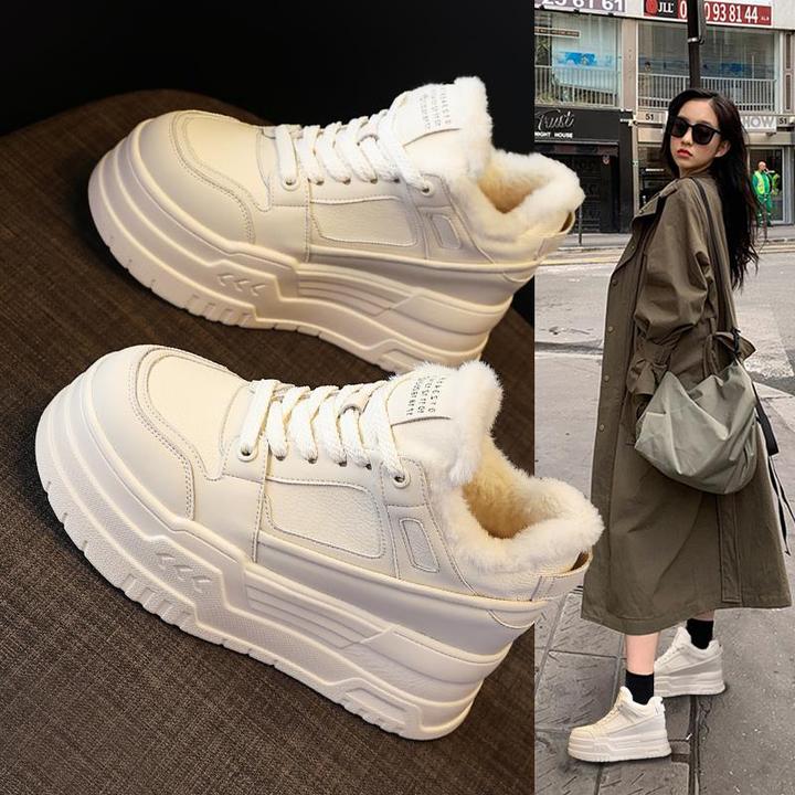 【CUFK & 官方正品】内增高小白鞋女2025冬季新款正品高帮雪地靴