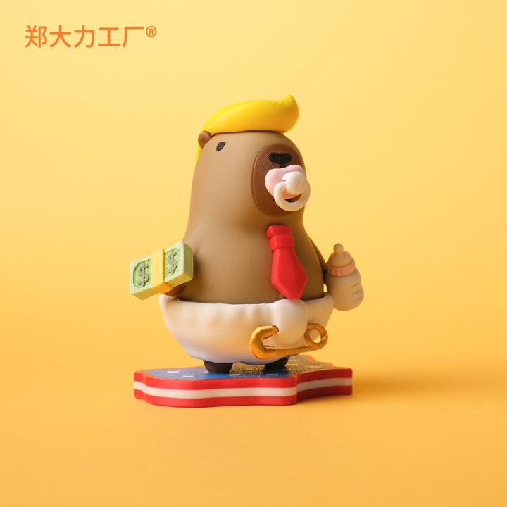 【原创】卡皮巴拉卡普普公仔水豚桌面摆件3D打印创意磁吸玩具礼物