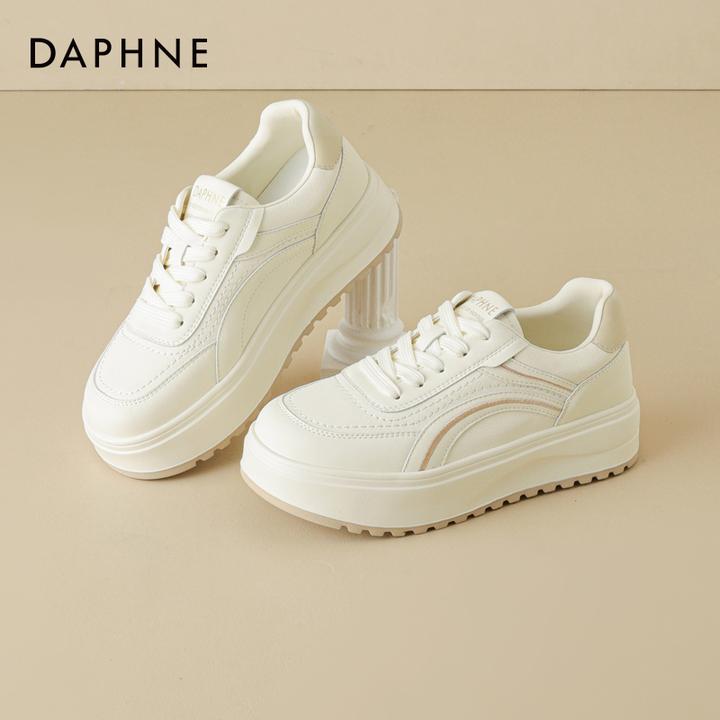 达芙妮2025年秋季新款休闲鞋女鞋时尚小众百搭潮流学院风小白鞋子