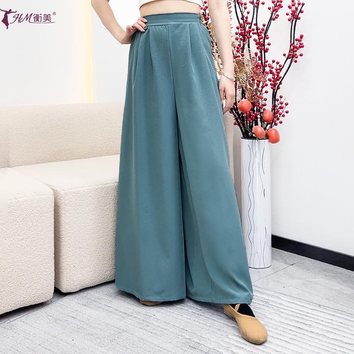 现代舞蹈练功裤女宽松直筒阔腿裤中国古典舞蹈日常舞蹈裤春季新款