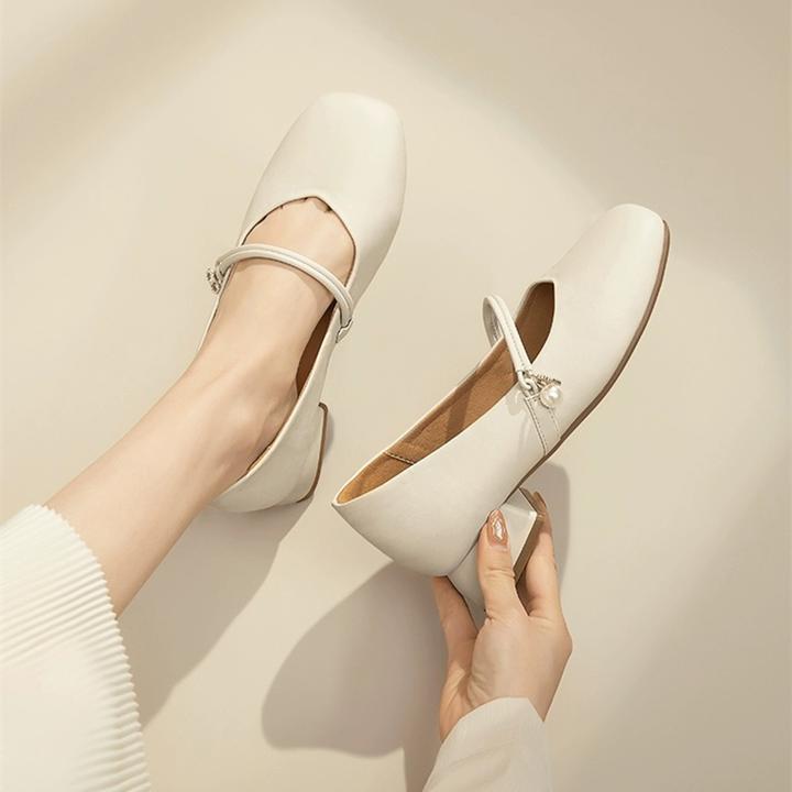 断码特价真皮玛丽珍女鞋2025年新款旗袍单鞋女配裙子中高跟凉鞋女