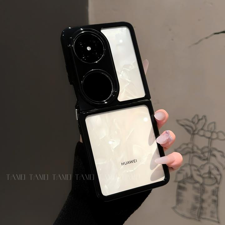 适用于华为POCKET2手机壳奶油壳FINDN3FLIP透明支架华为pocketS女