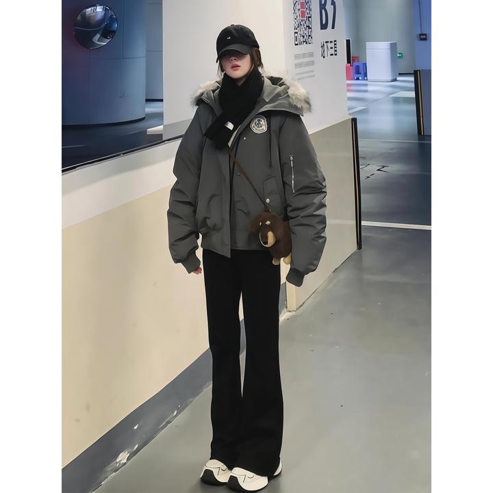 2025年冬季新款加厚棉服女韩版宽松学生小个子派克服工装情侣棉袄