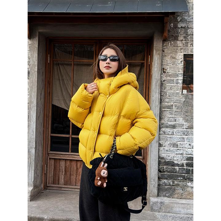 【唐悠悠】全检290g！顶格无胆直充95白鹅绒防泼防静电泡芙羽绒服