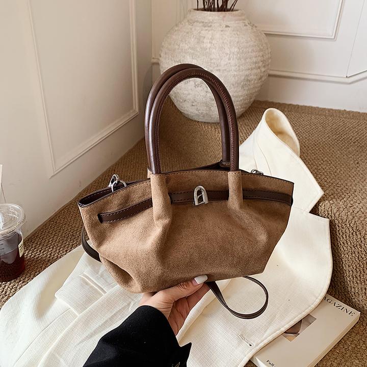 秋冬季超火小众麂皮绒包包女2025新款百搭斜挎包时尚手提包小拎包