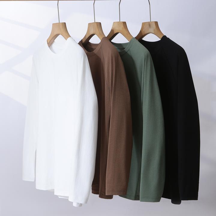 COGH线下专柜款！休闲运动纯色打底T恤衫秋装情侣款长袖T恤22301