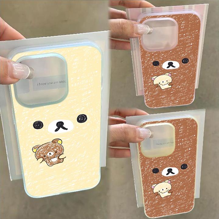 抱抱情侣轻松熊适用iphone16promax苹果15手机壳14PLUS软13防摔12