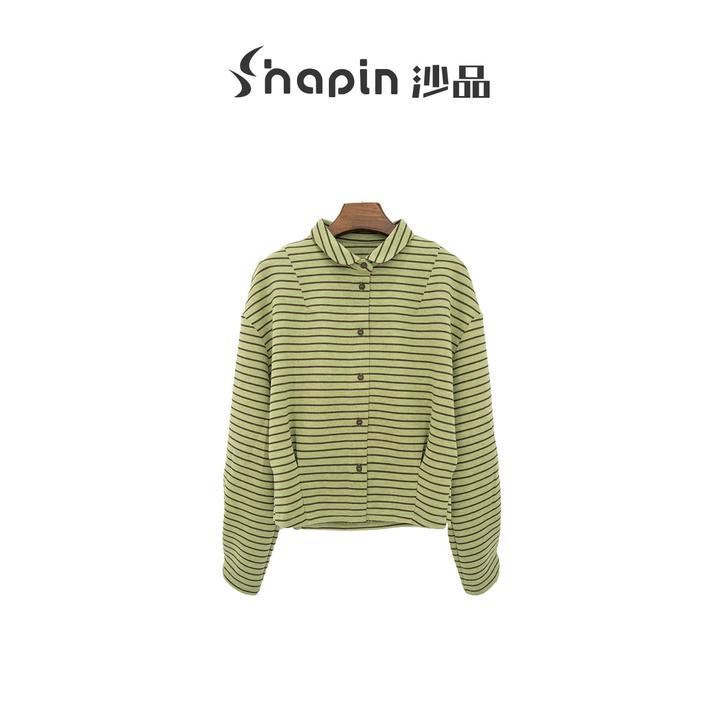 设计师款个性条纹短款开衫BXY2261618