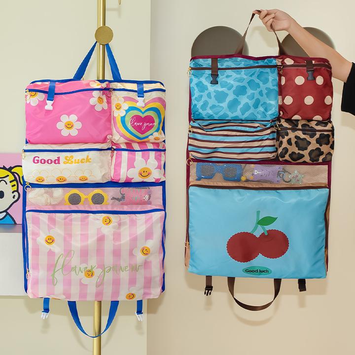 旅行折叠收纳袋外出便携式防尘手提整理包多合一衣物分类收纳专用