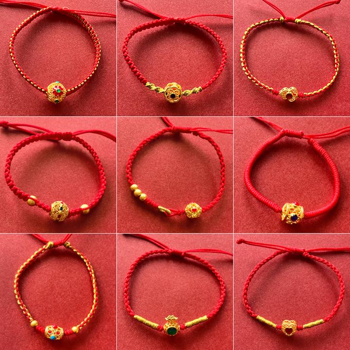 足金999黄金转运珠手串才镶嵌款时尚百搭送女友