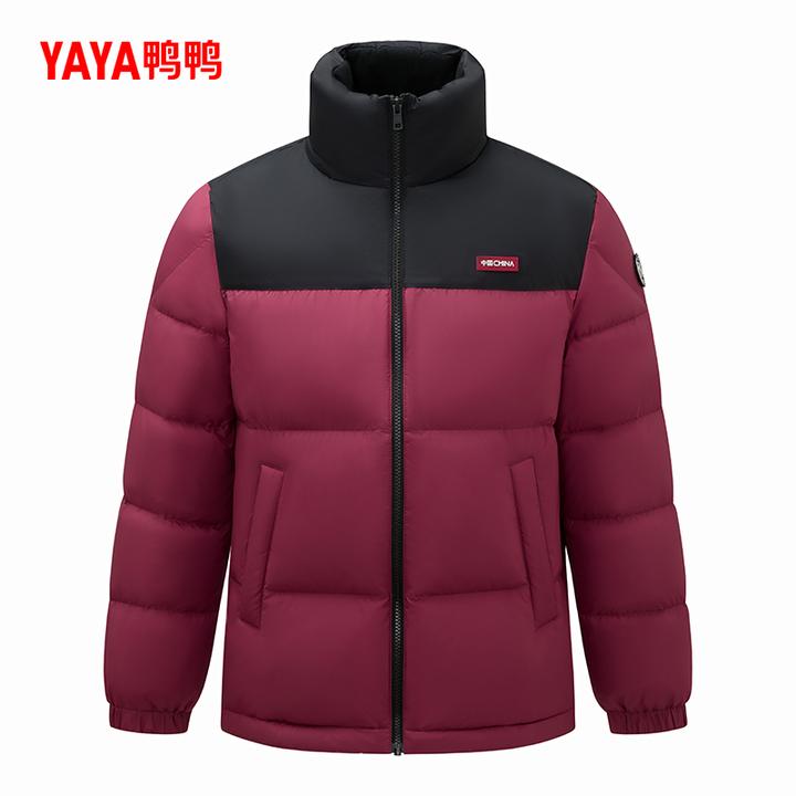 鸭鸭运动短款休闲情侣加厚保暖立领羽绒服-LZNM