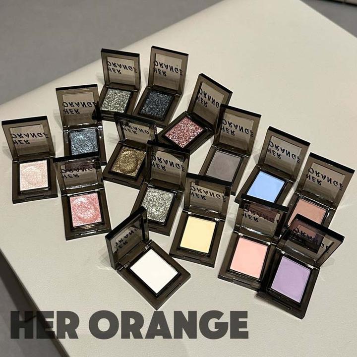 HERORANGE烟熏甜酷单色眼影盘珠光哑光素颜细闪显色修容眼影