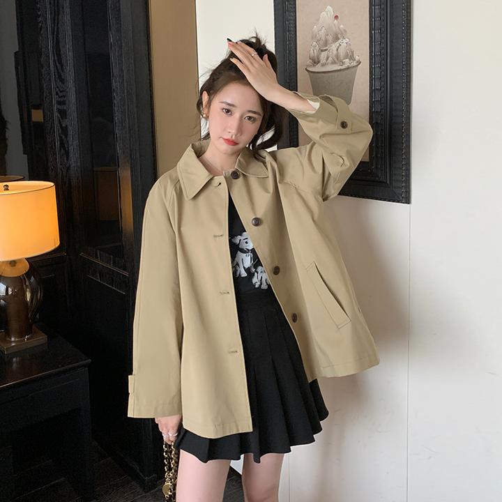 今年流行爆款卡其色风衣外套女春秋2025新款小个子高级感短款上衣