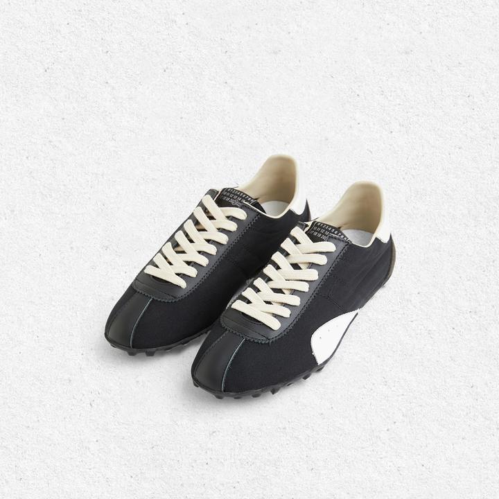 复古氛围系带牛皮帆布防滑德训鞋JH042