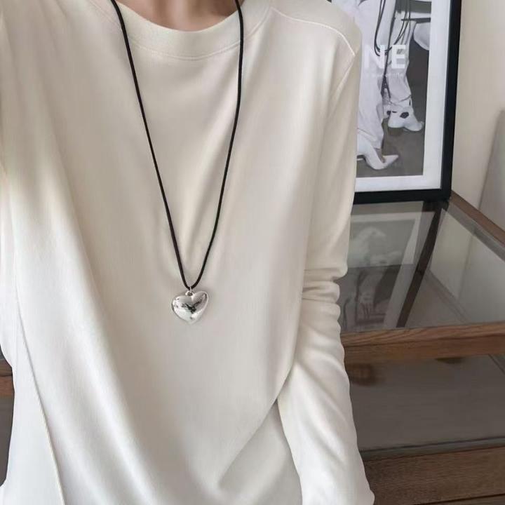 女士秋冬磨毛徳绒打底衫 百搭亲肤舒适纯色简约