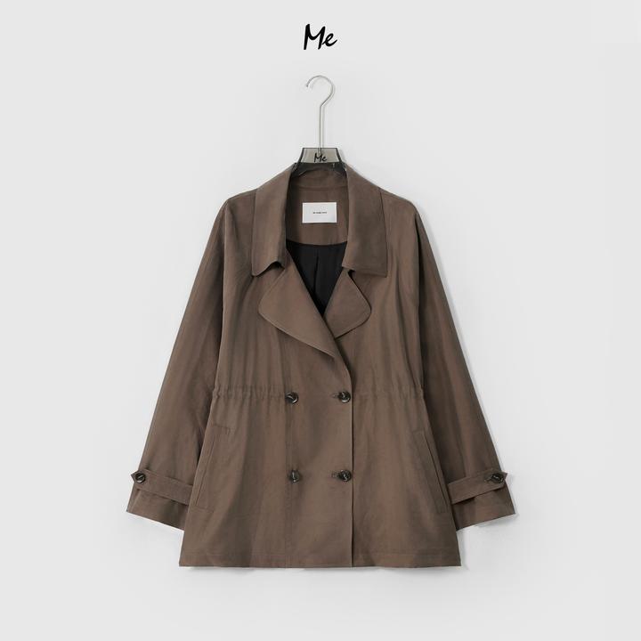 ME【铜氨丝冰岛风衣】铜氨丝混纺老钱复古时尚百搭宽松风衣MESA0508
