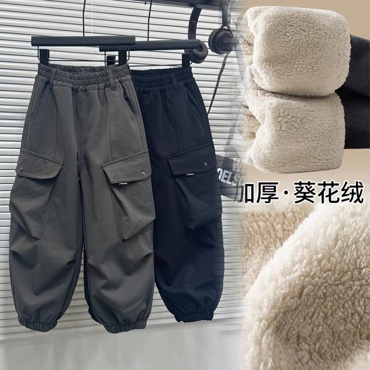 【现货】男童休闲工装长裤 儿童中大童韩版休闲裤秋冬039-2
