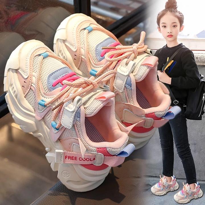 ABC女童鞋2025新款春季儿童运动鞋大童公主老爹潮鞋女孩爆款跑步