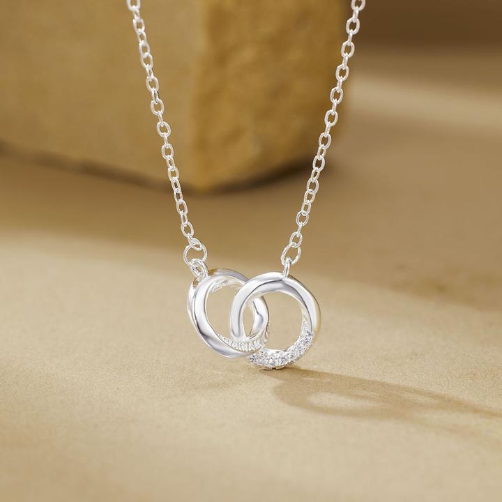 双环项链个性简约双圆圈双环项链饰品高级感时尚今个米百搭