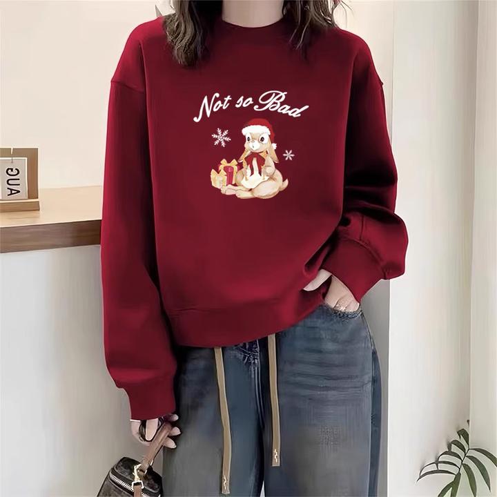 圆领套头打底衫加绒加厚卫衣女2026秋冬新款宽松韩版外套春秋薄款