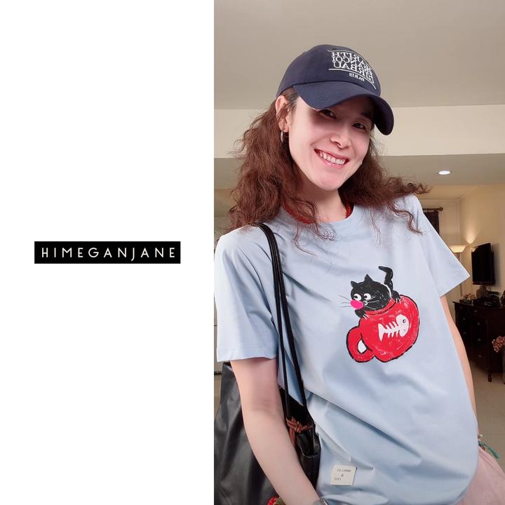 HIMEGANJANE “茶杯猫”索罗娜丝芙系列凉感圆领短袖上衣 40724