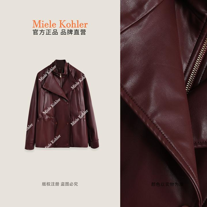 【锈蚀心跳】秋季新款英伦风女款皮衣外套MKAQ86569【澳门小源同款】