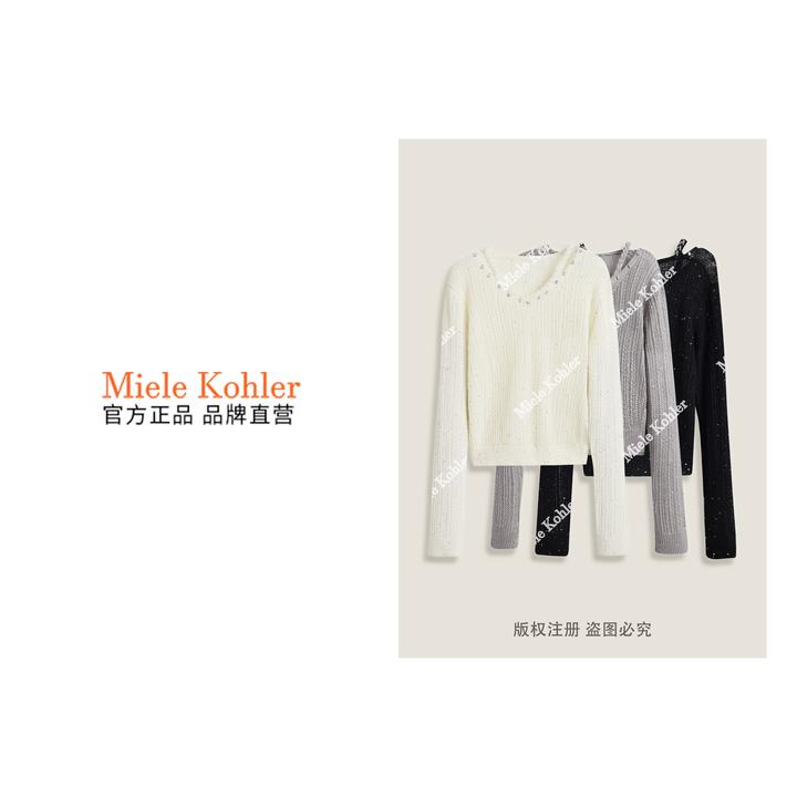 夏季新款设计感休闲显瘦女款毛衣T恤MKKQ36998-1【澳门小源同款】