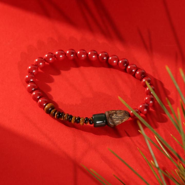 曦光里 含辰砂工艺品【安稳】幸福/目标/证书朱砂帝王砂高品手串女