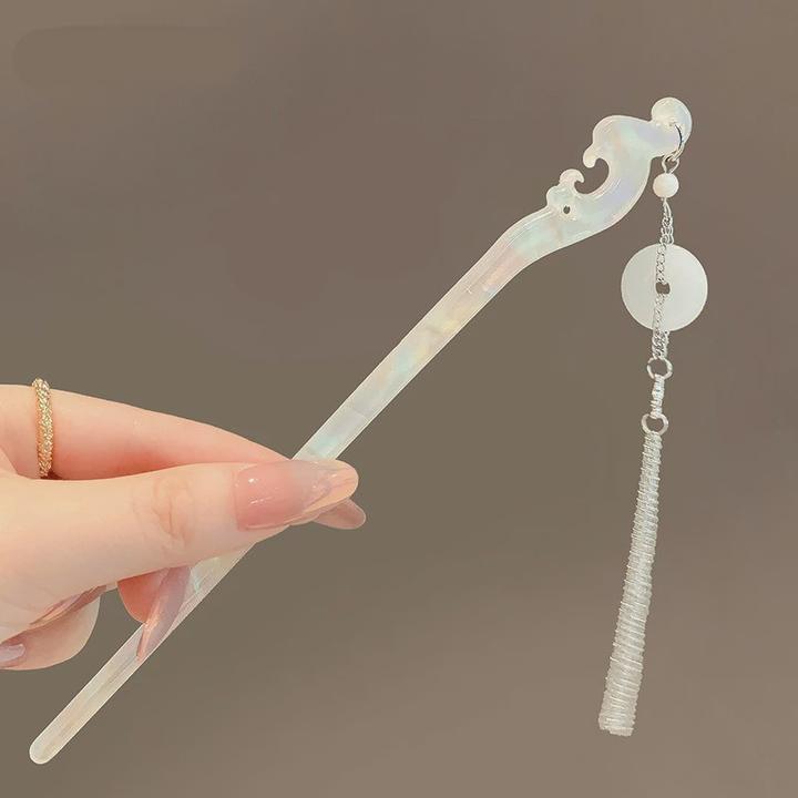 冷淡风清冷感祥云发簪汉坠流苏复古发钗盘发高级感步摇簪子女