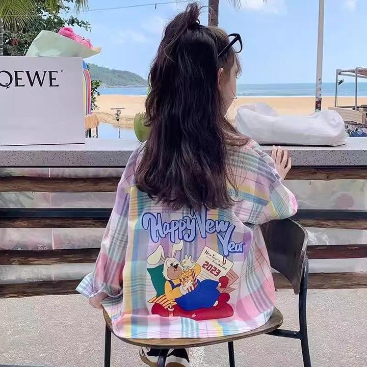 女童格子衬衫秋装2025新款洋气长袖衬衣春秋款外套小女孩上衣