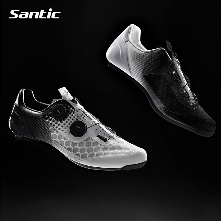 Santic/森地客春夏国潮风竞赛级公路车碳纤鞋底骑行锁鞋 太极2.0