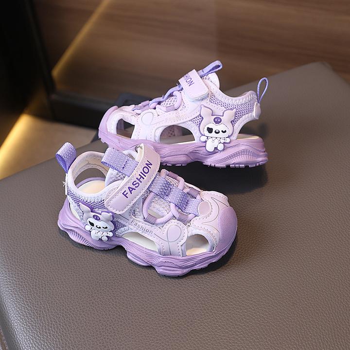 库洛米女童凉鞋夏季新款软底女宝幼儿学步鞋防滑宝宝凉鞋公主鞋子