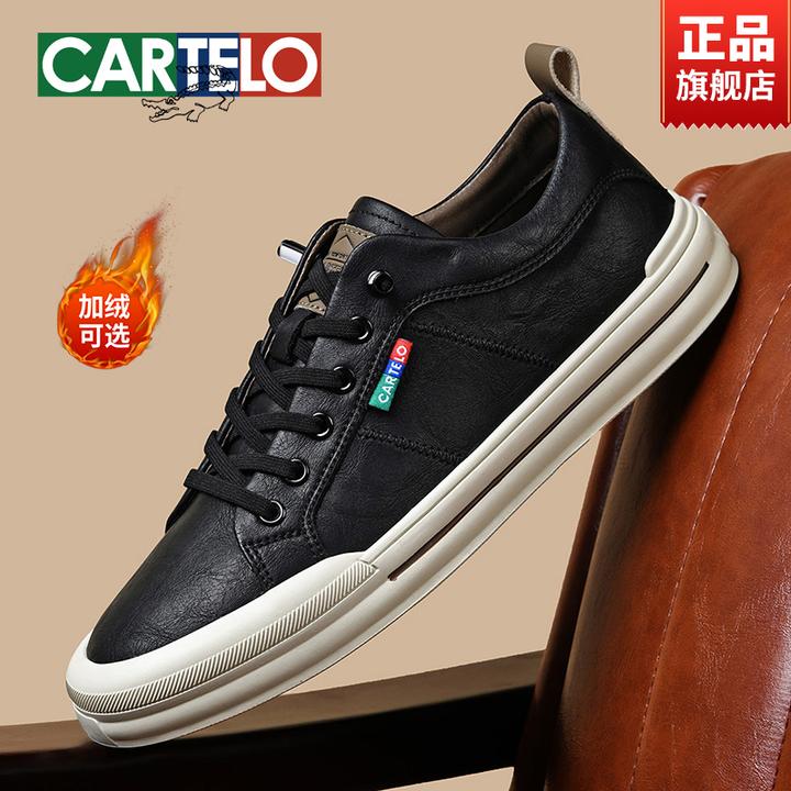 卡帝乐鳄鱼休闲男鞋冬季加绒保暖开车鞋子2025新款一脚蹬黑色板鞋