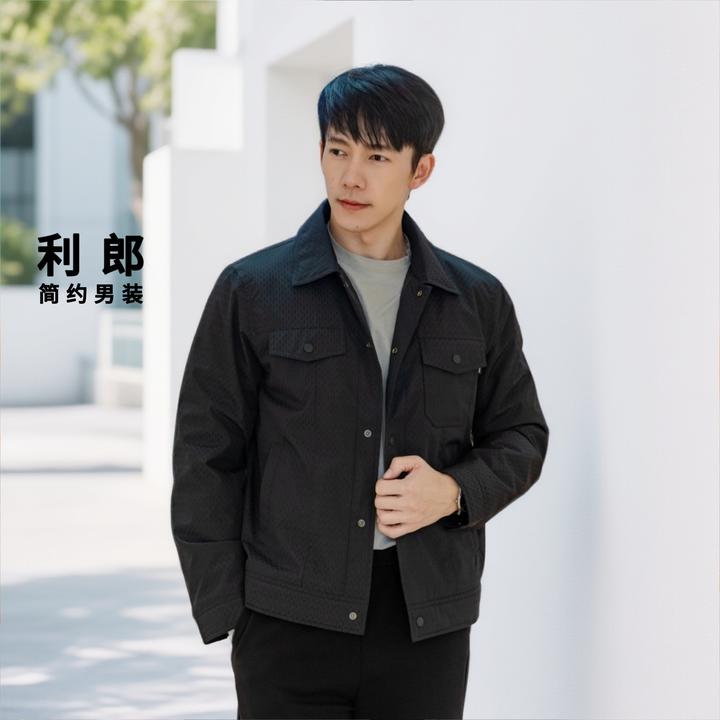 利郎男士商务冬季休闲防风可机洗羽绒轻薄羽绒外套夹克B5DBR010