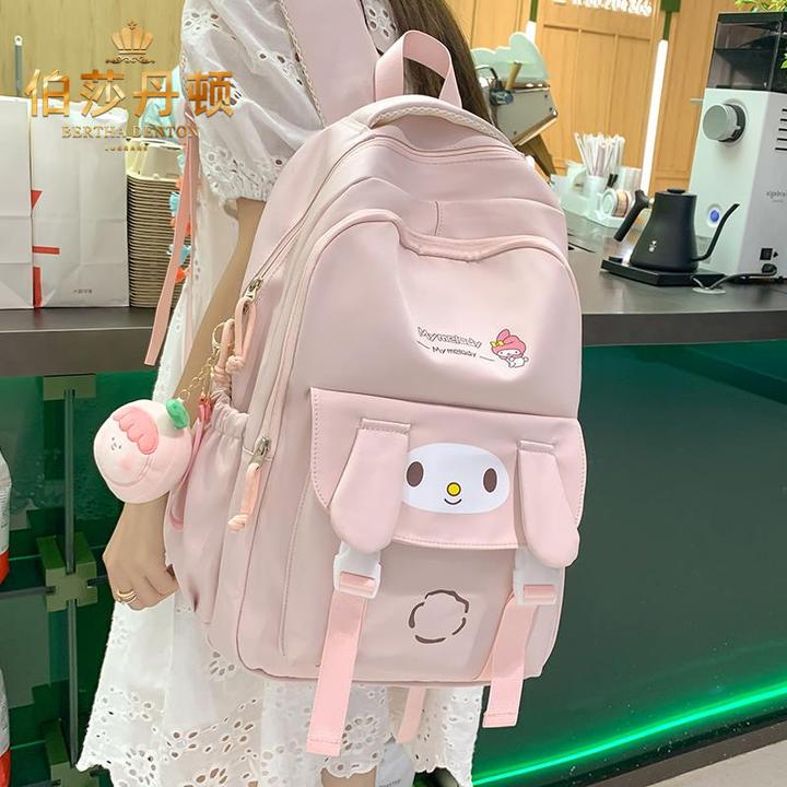 伯莎丹顿高颜值初中生书包女生女高中生大容量双肩包女可爱背包