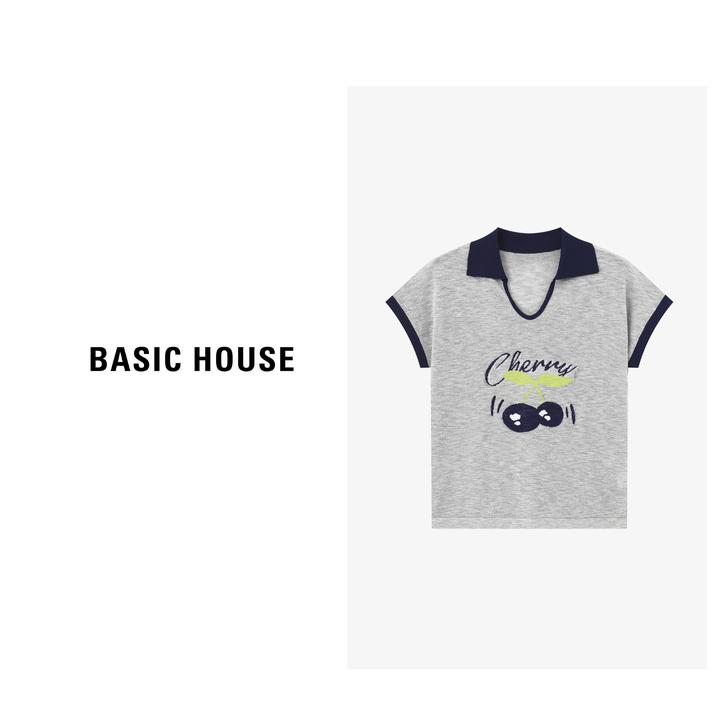 Basic House/百家好夏季甜美可爱韩系ins慵懒风针织衫B0625B5FYL2