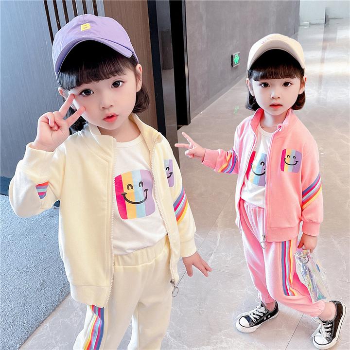 洋气时尚女童套装时髦女孩两件套小公主风儿童外套宝宝卫衣服春秋