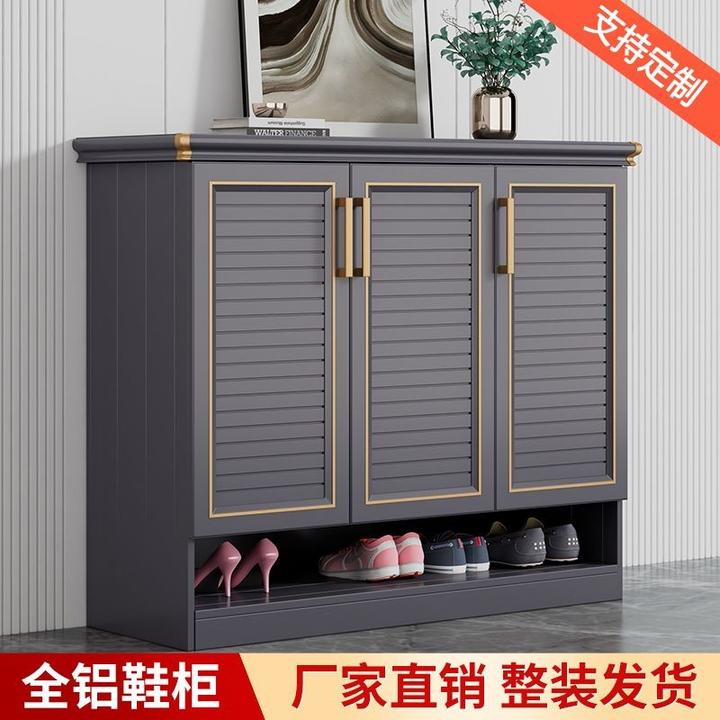铝合金鞋柜家用门口室外阳台玄关储物柜子多层可加高防晒防雨鞋柜