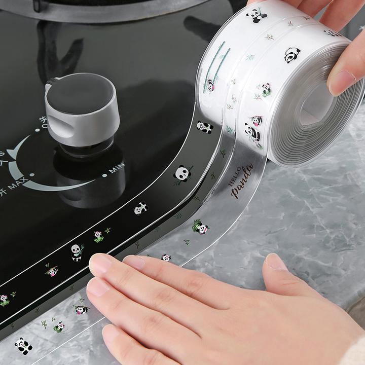 厨房美缝贴灶台防水封边水槽胶洗碗池马桶边缘防油防霉缝隙条燃气