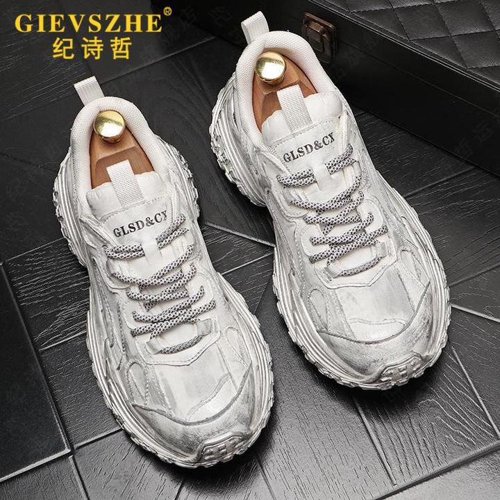 纪诗哲老爹鞋男户外运动休闲鞋夏季新款网面透气厚底增高复古男鞋